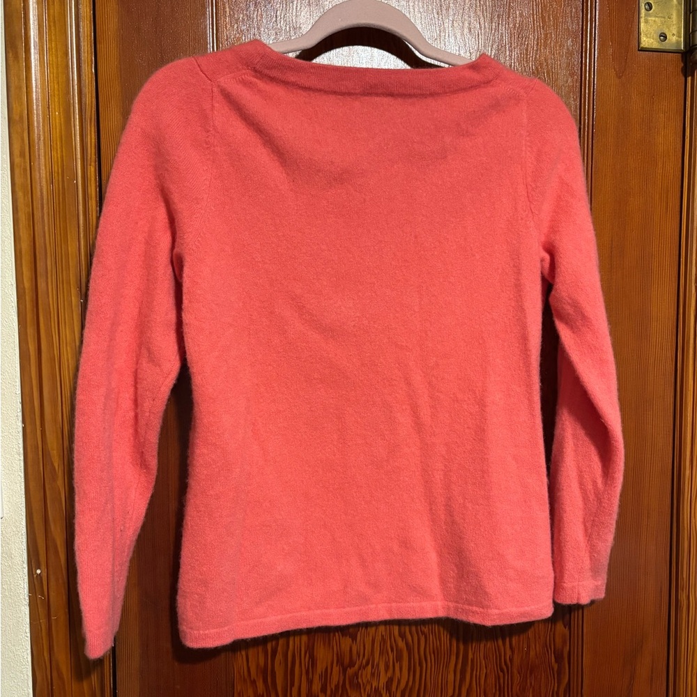 TALBOTS Salmon Pink Pure Cashmere Sweater Womens Size Large - Picture 7 of 7